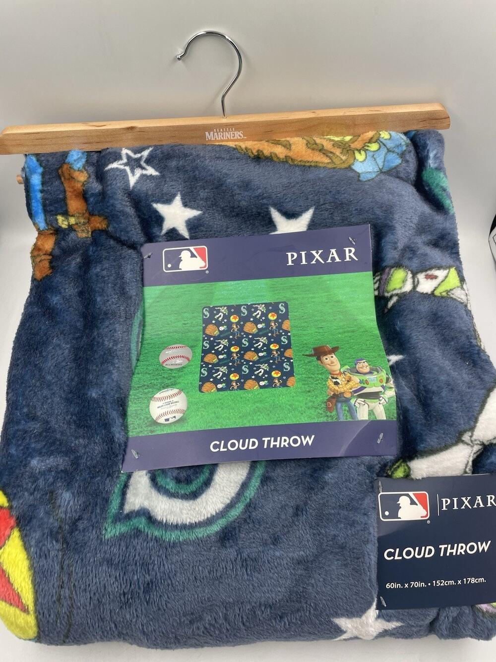 Disney Pixar Seattle Mariners Toy Story Cloud Throw 60x70 NWT